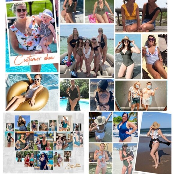 NWT Women's Ruffled Lace Up One Piece Swimsuit SIZE MEDIUM - Picture 6 of 17